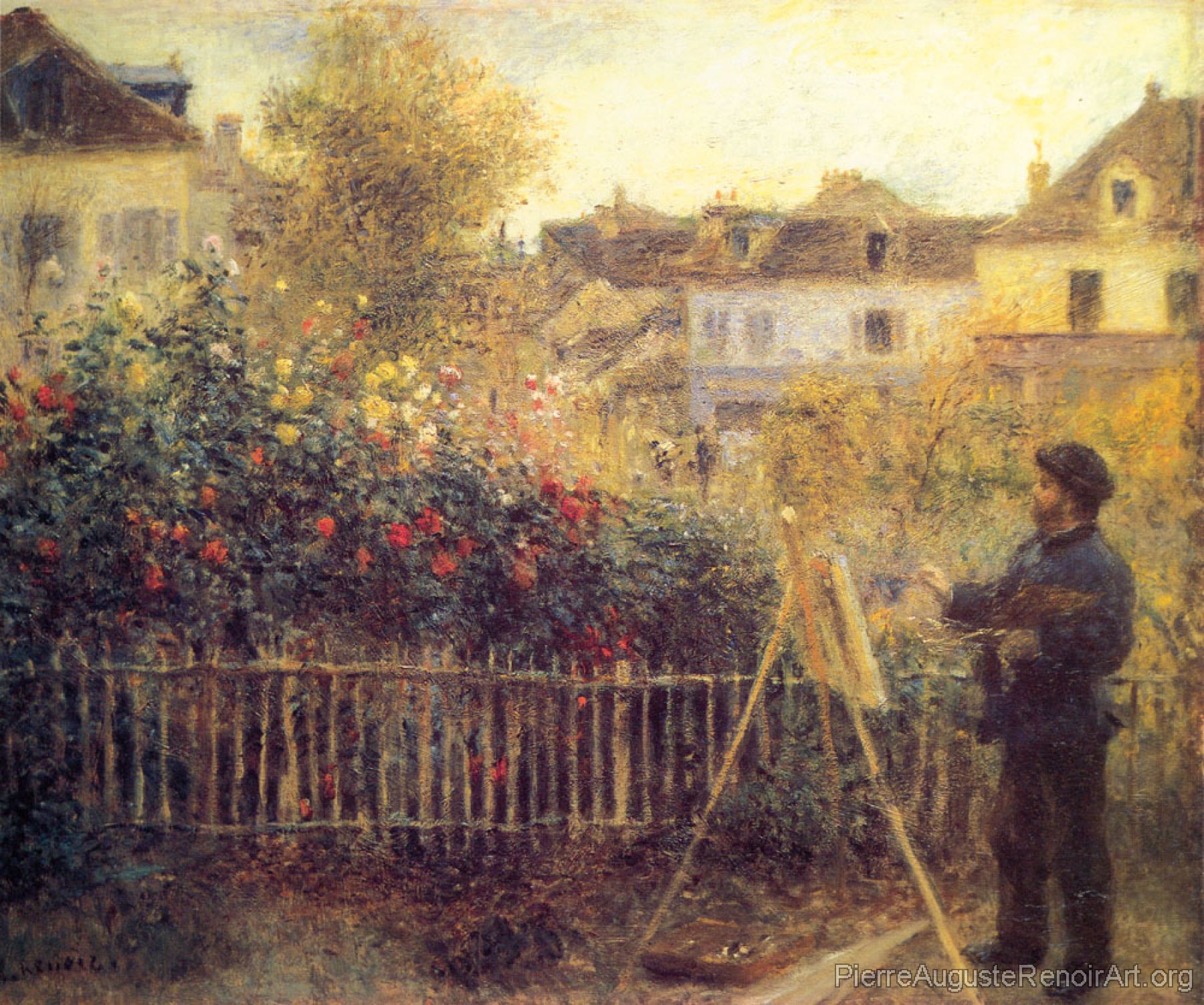 Claude Monet Painting in his Garden at Argenteuil